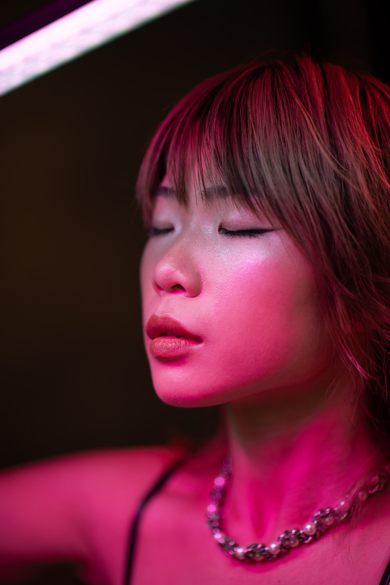 Cosmic Girl blue-lit fashion portrait