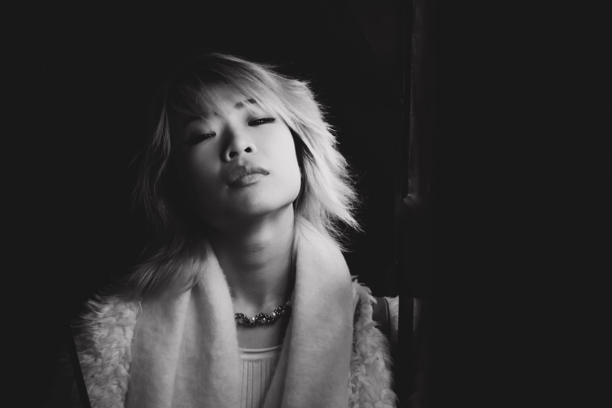 Sophie fashion portrait with cinematic city mood