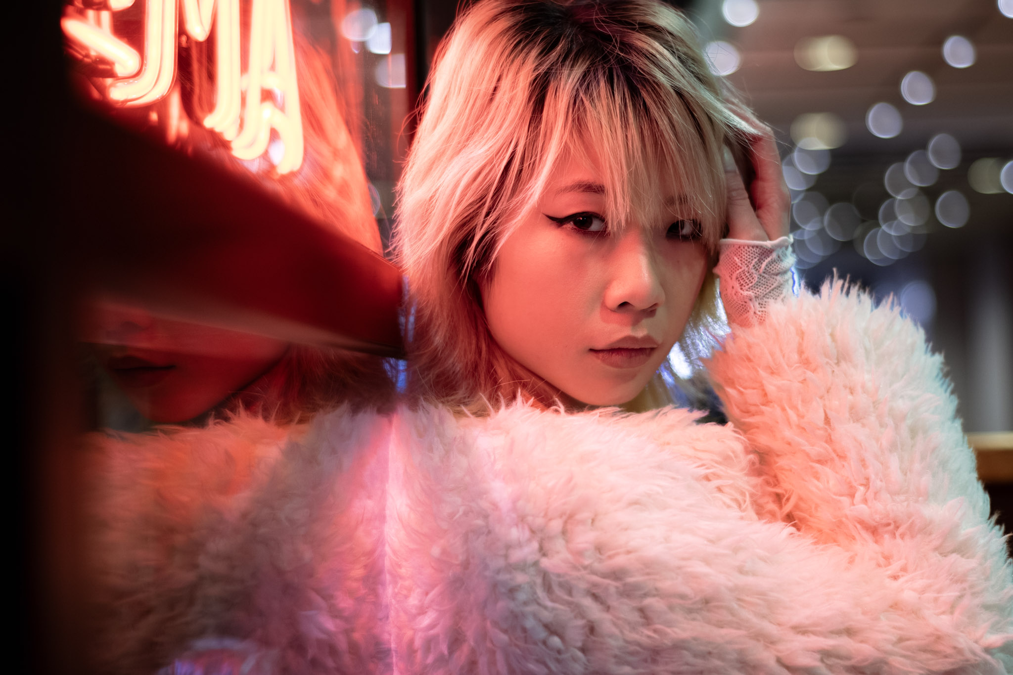 Sophie editorial portrait with Soho location light