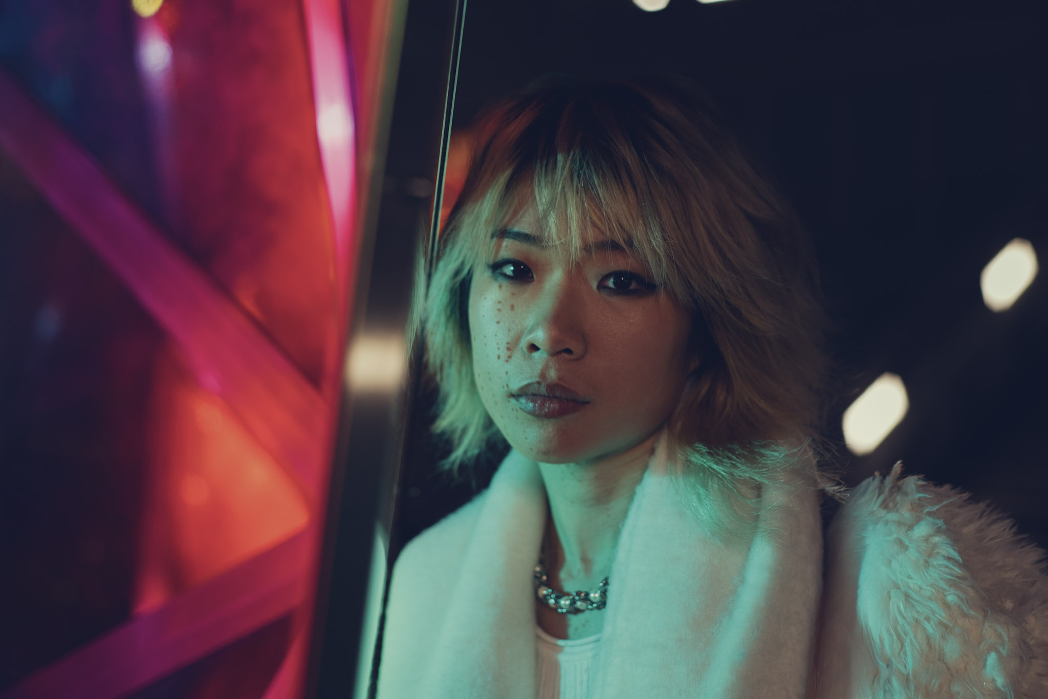 Sophie nocturnal portrait with after-dark styling